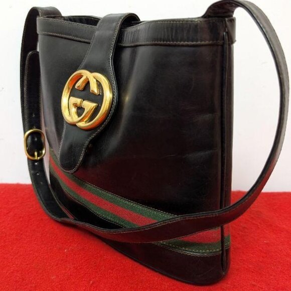 Authentic Gucci GG Sherry Ophidia Crossbody Shoulder Bag Messenger Tote Leather - Picture 8 of 16